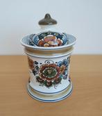 Authentiek Delfts polychroom aardwerk pot met deksel, Ophalen of Verzenden