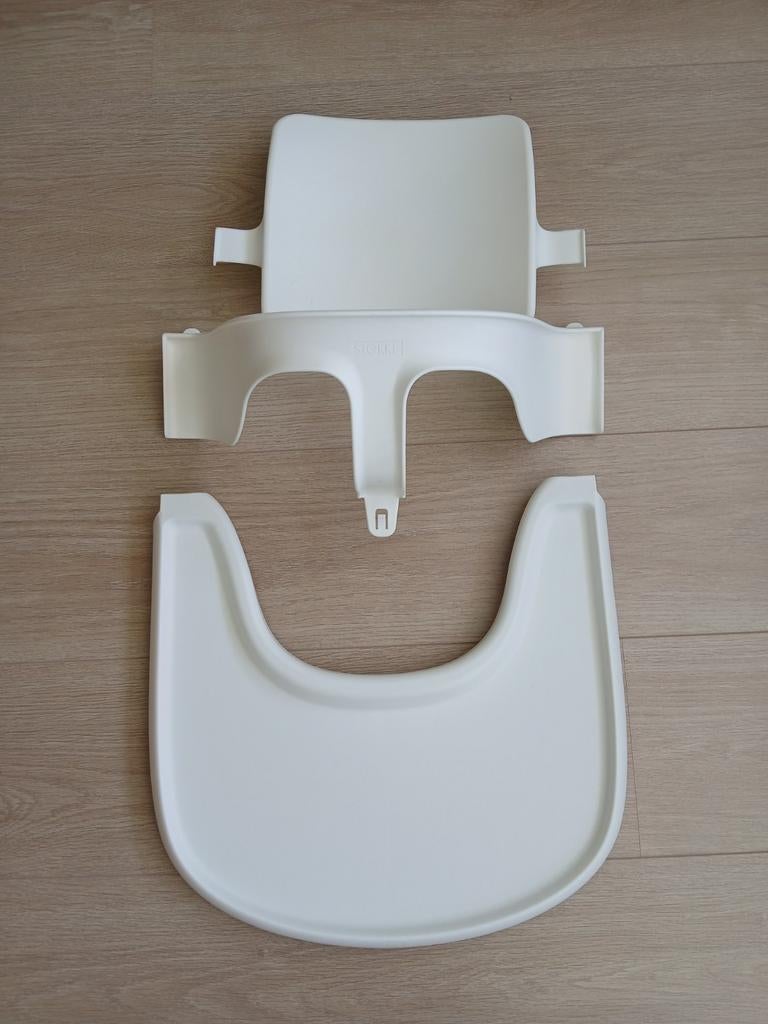 Stokke Tripp Trapp babyset, tafelblad, kussenset en harnas, Kinderen en Baby's, Kinderstoelen, Ophalen of Verzenden, Zo goed als nieuw