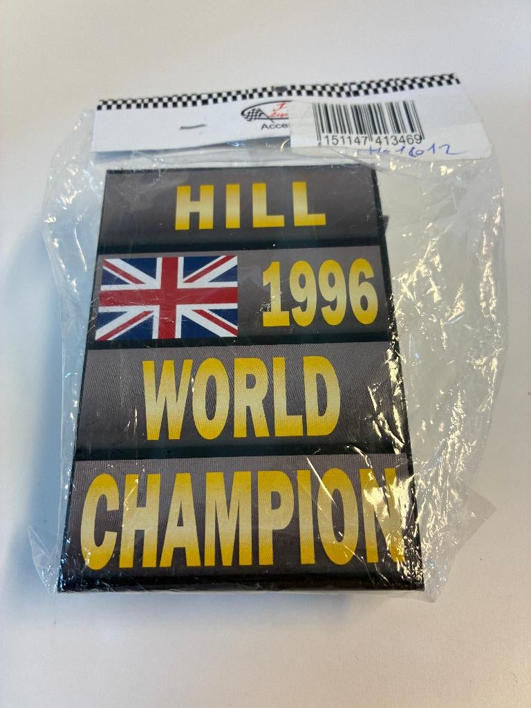 98963: Pitbord - Damon Hill - World Champion 1996 - 1:12, C/ Segorbe 37 – 03206 – Elche – Alicante, Cartrix, Overige typen, Nieuw