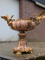 Antieke vuurvergulde - marmer sier schaal. 45 h. 49 doorsned, Ophalen