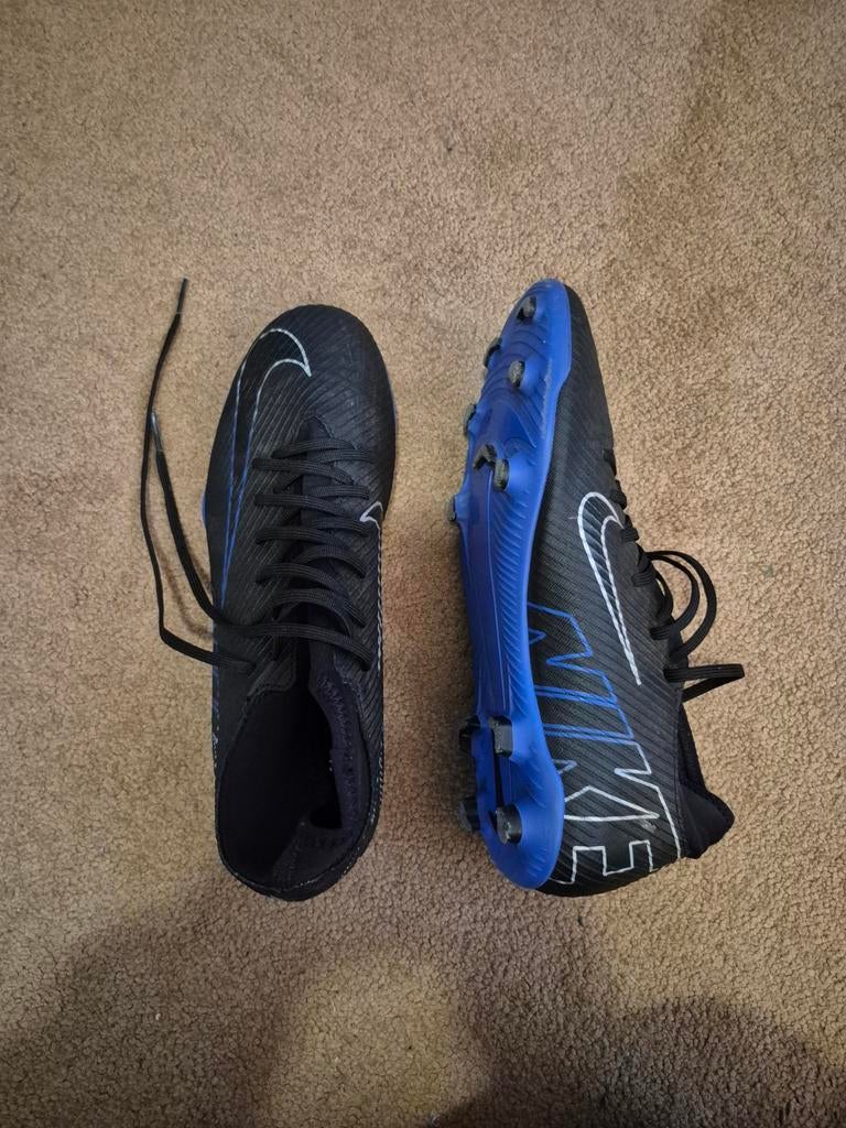 Nike Mercurial Superfly 9 Zwart/Wit/Blauw + Schoenentas, Ophalen, Gebruikt, Schoenen