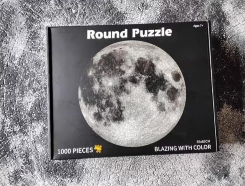 Ronde puzzel van de maan van Pinshidai, Hobby en Vrije tijd, Denksport en Puzzels, Ophalen, 500 t/m 1500 stukjes, Zo goed als nieuw