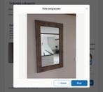 Mooie grote spiegel met houten lijst, Ophalen, Zo goed als nieuw, Minder dan 100 cm, Rechthoekig