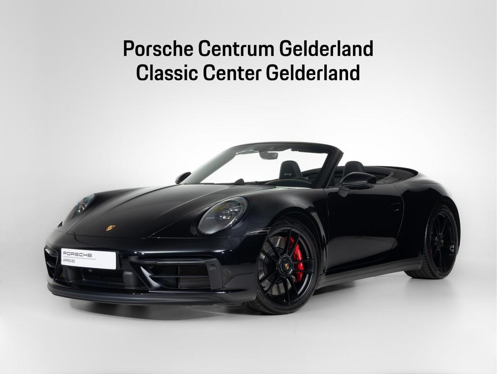 Porsche 911 Carrera 4 GTS Cabriolet, Auto's, Porsche, Stof, Gebruikt, Zwart, Vierwielaandrijving