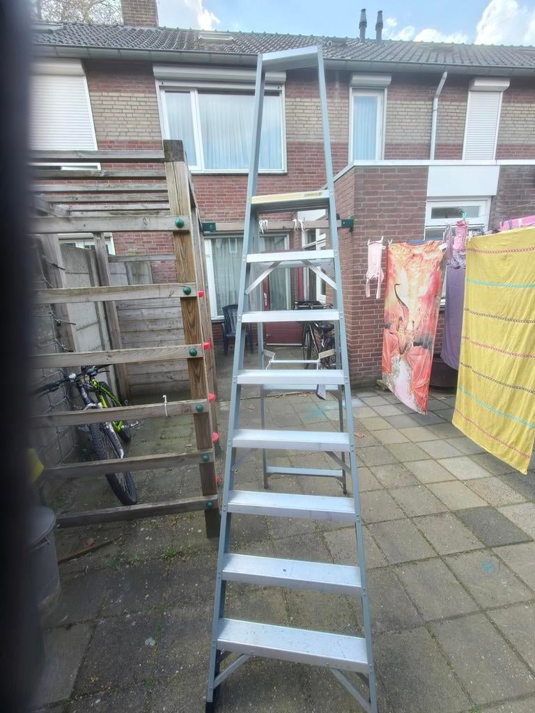 Dirks multifunctionele ladder - 2 tot 4 meter, Doe-het-zelf en Verbouw, Ladders en Trappen, Ophalen, Zo goed als nieuw, Trap, 2 tot 4 meter
