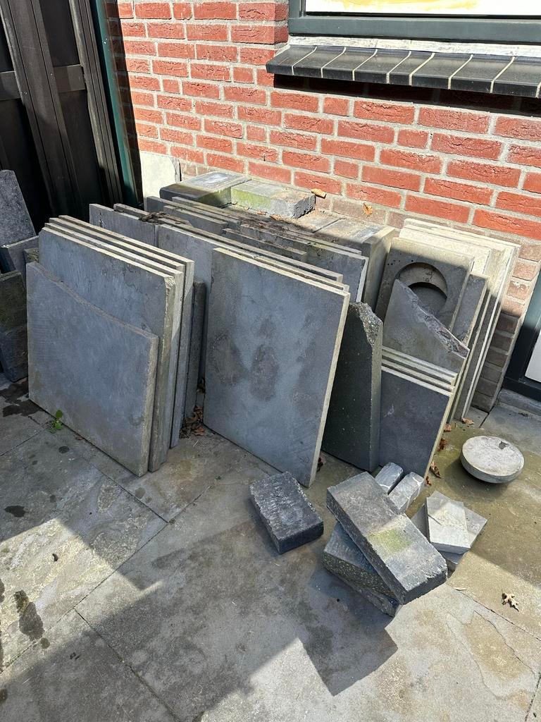 Grijze tuintegels en Abbeystones voor bestrating, Ophalen, Nieuw, 5 tot 10 m², Beton
