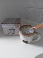 Fondue mok met vorkjes - nieuw in doos, Ophalen of Verzenden