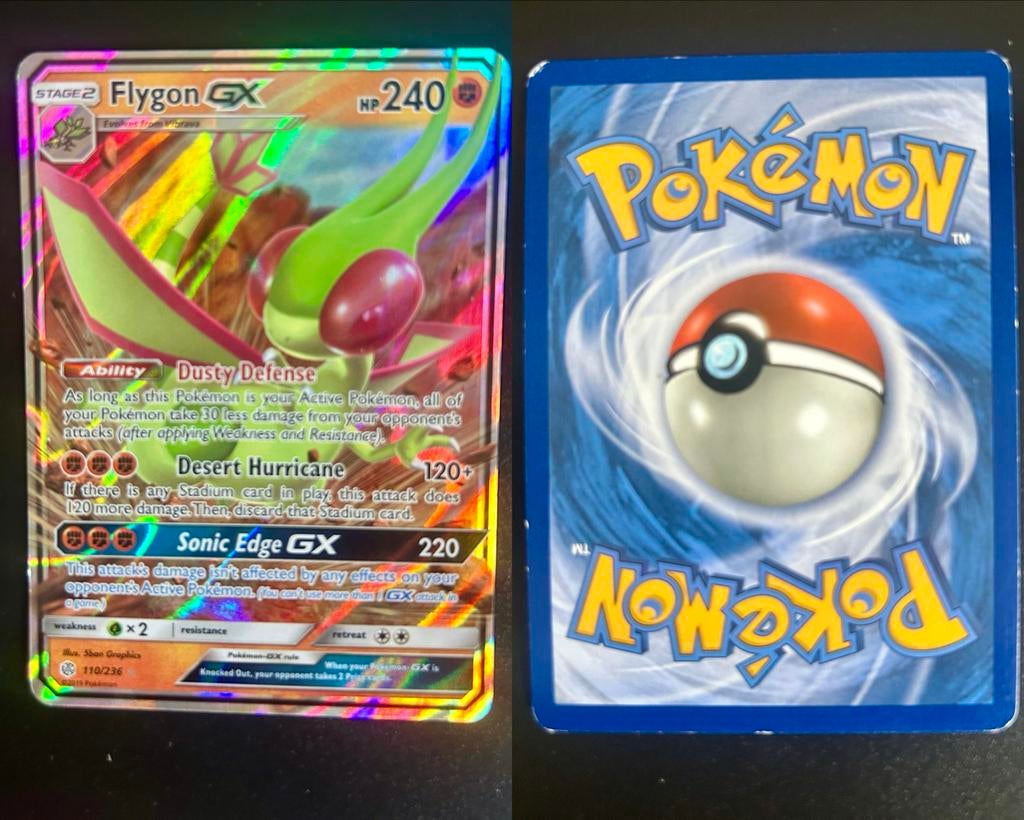 Flygon GX (CEC 110) Cosmic Eclipse - Goede staat, Ophalen of Verzenden, Zo goed als nieuw, Losse kaart, Foil