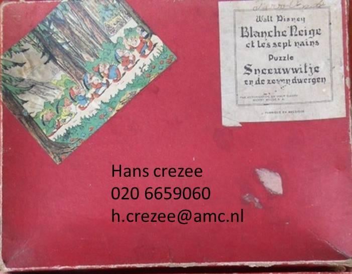 gezocht puzzel blanche neige sneeuwwitje en de zeven dwergen, Ophalen of Verzenden