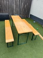 Picknick tuinset bierset, Gebruikt, Eettafel, 6 zitplaatsen, Ophalen of Verzenden