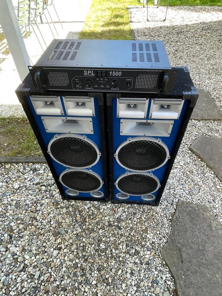 Spl 1500 versterker met Raveland x1034 speakers, Ophalen, Zo goed als nieuw, 120 watt of meer, Overige merken