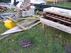 Garageverkoop, hout, klinkers, grindtegels, werkbank, GRATIS, Ophalen, Gebruikt