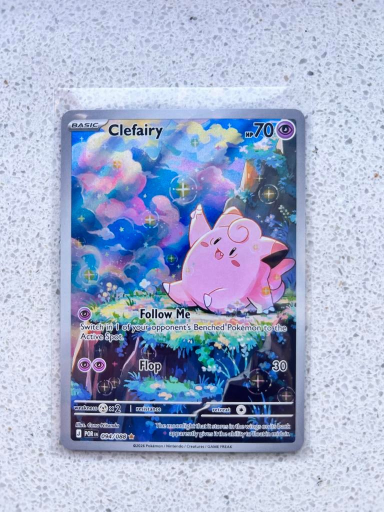 Clefairy Pokémon Kaart - Full Art (094/088), Hobby en Vrije tijd, Verzamelkaartspellen | Pokémon, Ophalen of Verzenden, Nieuw