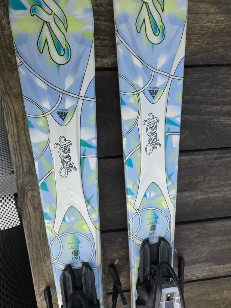 K2 Superific Ski's 160 cm met bindingen, Ophalen, 160 tot 180 cm, Gebruikt, Skiën