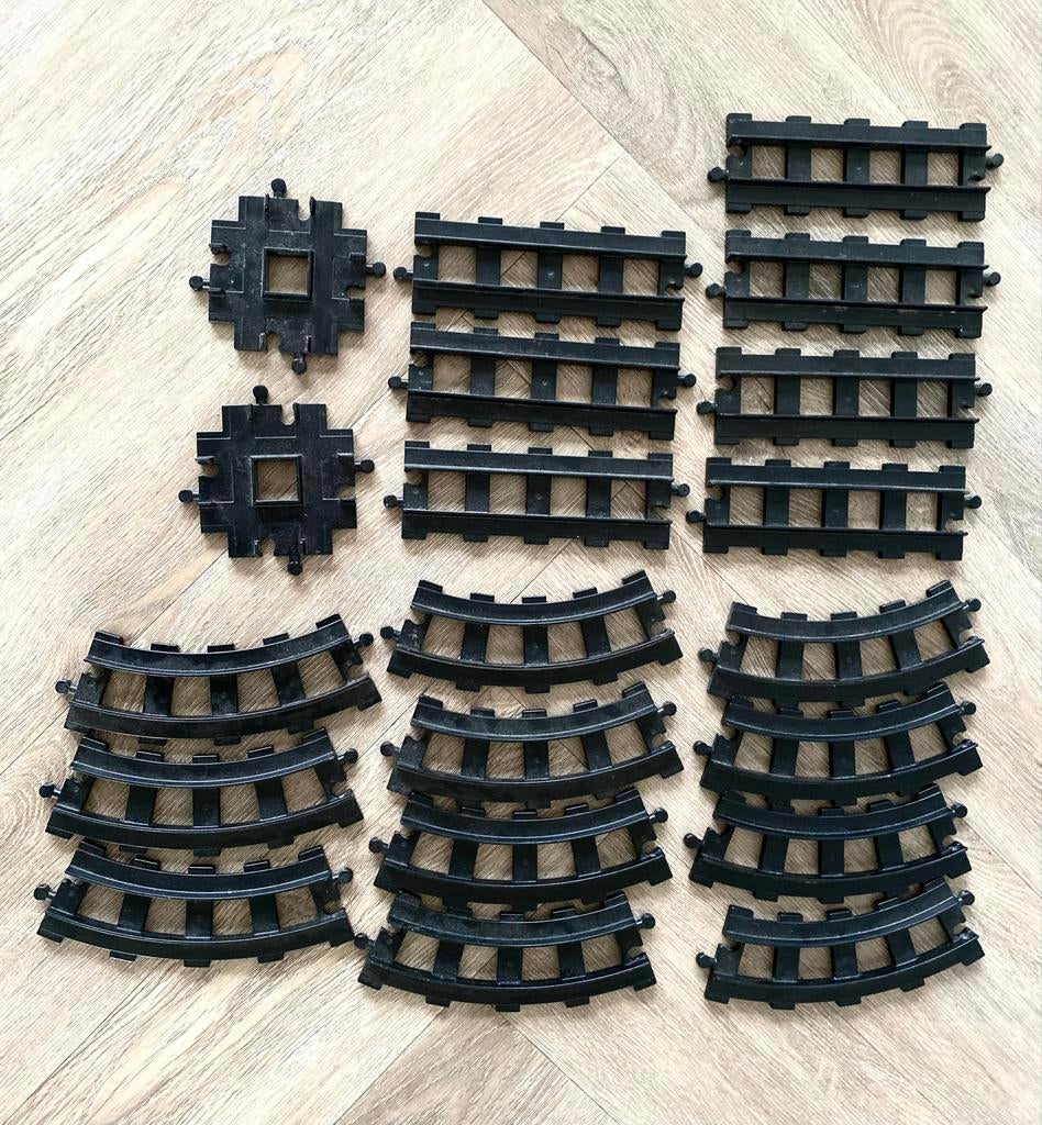 Lego Duplo Partij trein rails zwart, Kinderen en Baby's, Speelgoed | Duplo en Lego, Ophalen of Verzenden, Gebruikt, Duplo