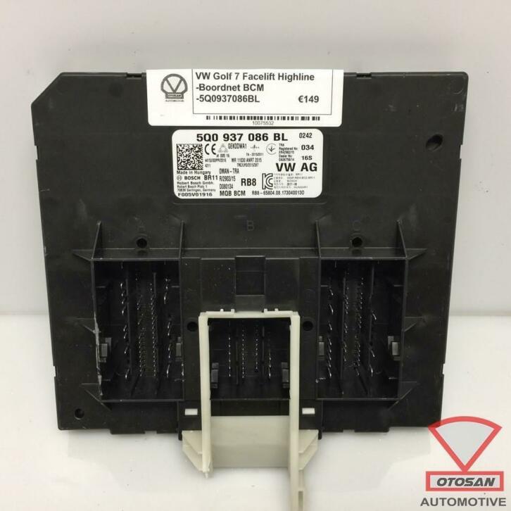 vw golf 7 facelift boordnet bcm 5q0937086bl, Gebruikt, Volkswagen, Volkswagen AG, Berliner Ring 2
38440  Wolfsburg, DE