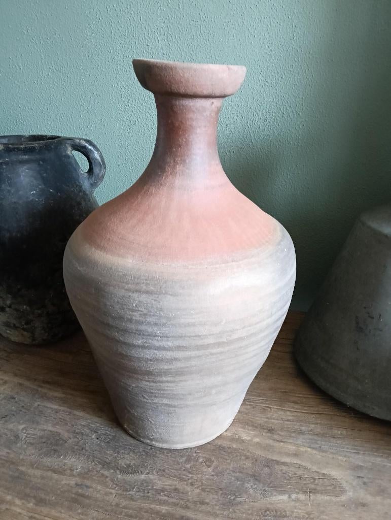 NIEUW Aura Peeperkorn Hals kruik 40 cm, Nieuw, Ophalen of Verzenden, Landelijk, Bruin