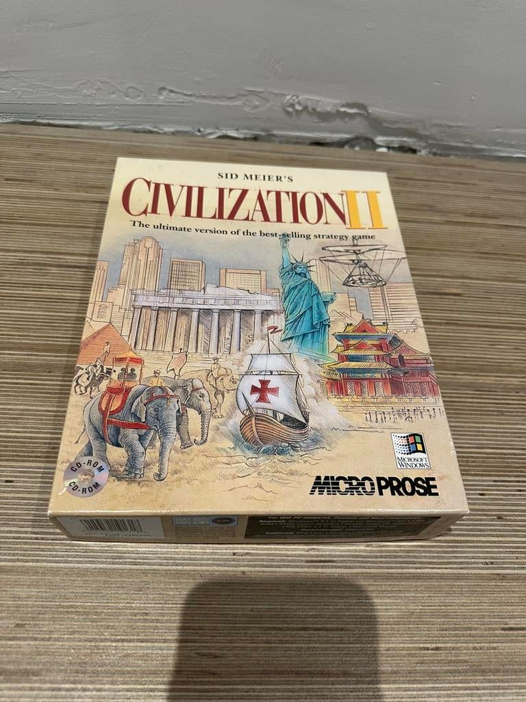 Sid Meier's Civilization II - PC Big Box Microprose, 1 speler, Ophalen of Verzenden, Zo goed als nieuw, Strategie en Constructie