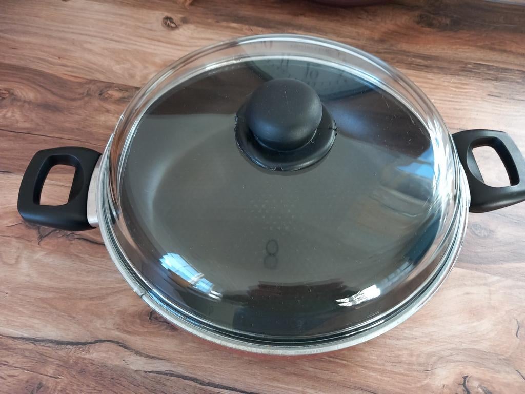 Sysas braadpan 28cm, gebruikt, Overige materialen, Gebruikt, Keramische plaat, Ophalen of Verzenden