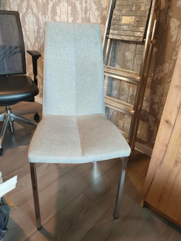 4 Eetkamerstoelen, Huis en Inrichting, Stoelen, Ophalen, Gebruikt, Stof, Vier