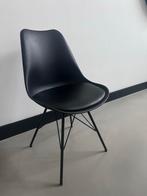 6 zwarte eetkamerstoelen, Ophalen, Kunststof, Zwart, Zo goed als nieuw
