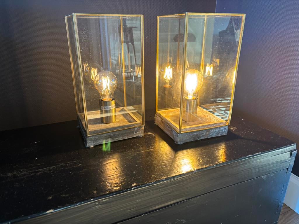 Schemerlampen “Stolp” (modern design), Huis en Inrichting, Lampen | Tafellampen, Ophalen of Verzenden, Zo goed als nieuw, Minder dan 50 cm