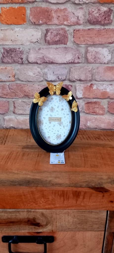 Clayre&Eef:Zwarte Fotolijst met Vlinders♥️NIEUW♥️, 1446dt, Nieuw, Ophalen of Verzenden, Brmpy4@versatel.nl