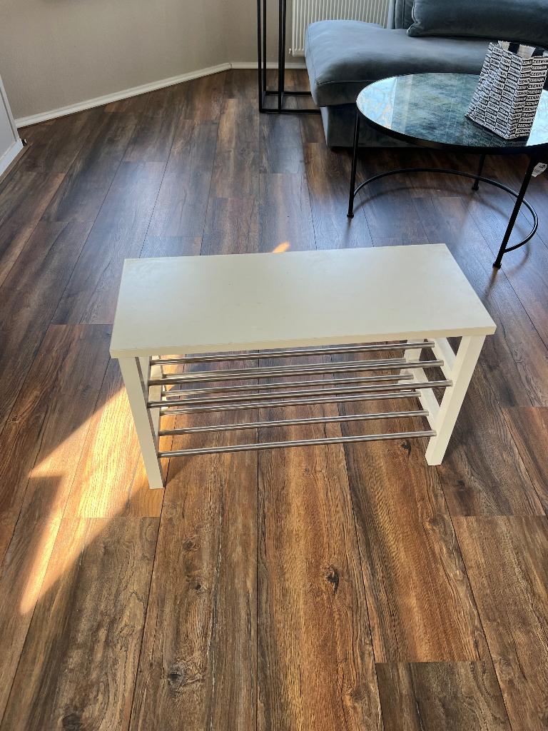 TJUSIG ikea Bank met schoenenrek,, Ophalen, Zo goed als nieuw