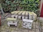 Negen sier betonblokken, Tuin en Terras, Tuinsets en Loungesets, Ophalen, 2 zitplaatsen