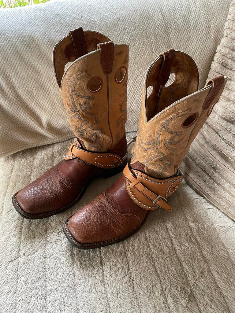 Cowboy laarzen met western sporen, Ophalen of Verzenden, Zo goed als nieuw, Western