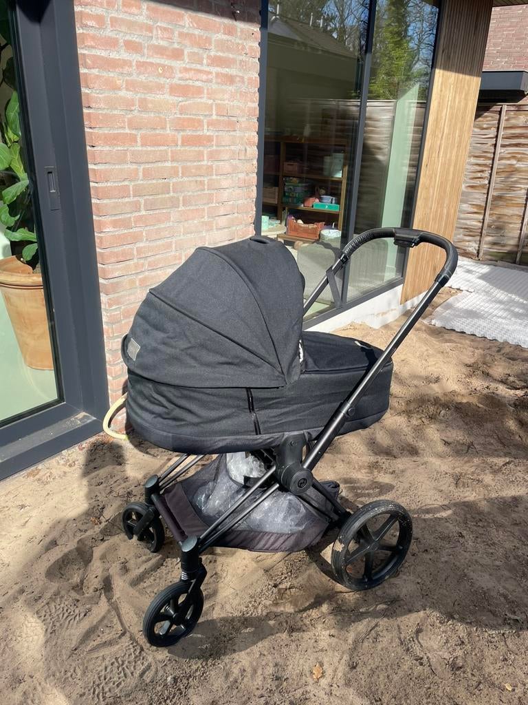 Cybex priam black incl slaapzak, Ophalen of Verzenden, Zo goed als nieuw, Verstelbare duwstang, Kinderwagen