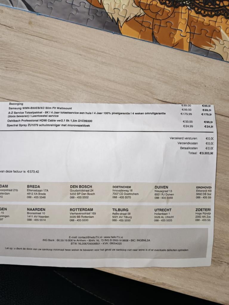 Samsung Neo QLED 8K 65QN900B  Met garantie, Ophalen, 8k (UHD), Zo goed als nieuw, Samsung