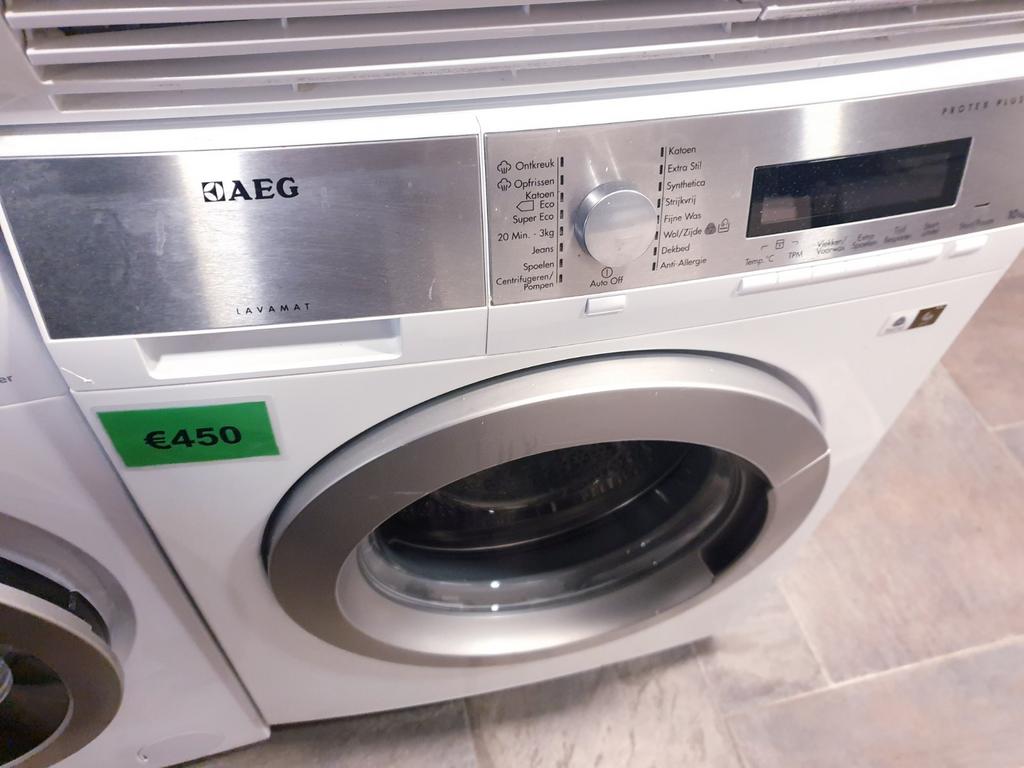 Wasmachine AEG ️10kg️️ ️️✅️A++ Protex Plus INC GARANTIE, Witgoed en Apparatuur, Ophalen, Zo goed als nieuw, Voorlader, 85 tot 90 cm