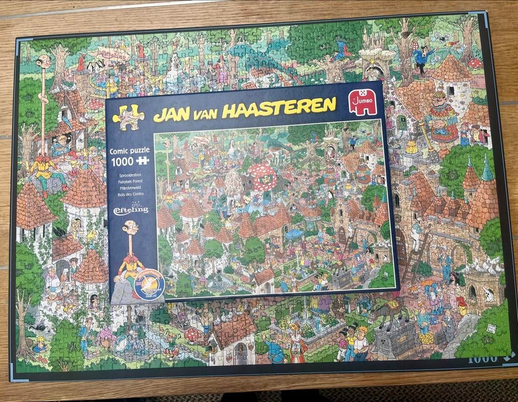 Jan van Haasteren Efteling Sprookjesbos puzzel 1000 stukjes, Hobby en Vrije tijd, Ophalen, 500 t/m 1500 stukjes, Zo goed als nieuw