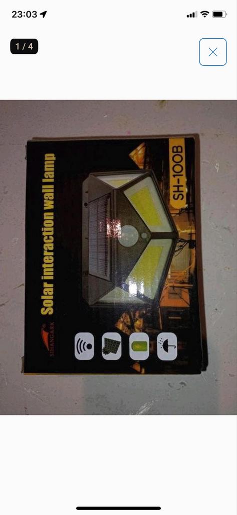 Solar lamp / zonne lamp, Zonne-energie, Minder dan 50 watt, Wandlamp, Nieuw