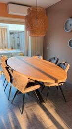 ovalen/ellips Eikenhouten Tafel  2400 x 1100 mm 6 persoons, Huis en Inrichting, Tafels | Eettafels, Ophalen, 100 tot 150 cm, Eikenhout