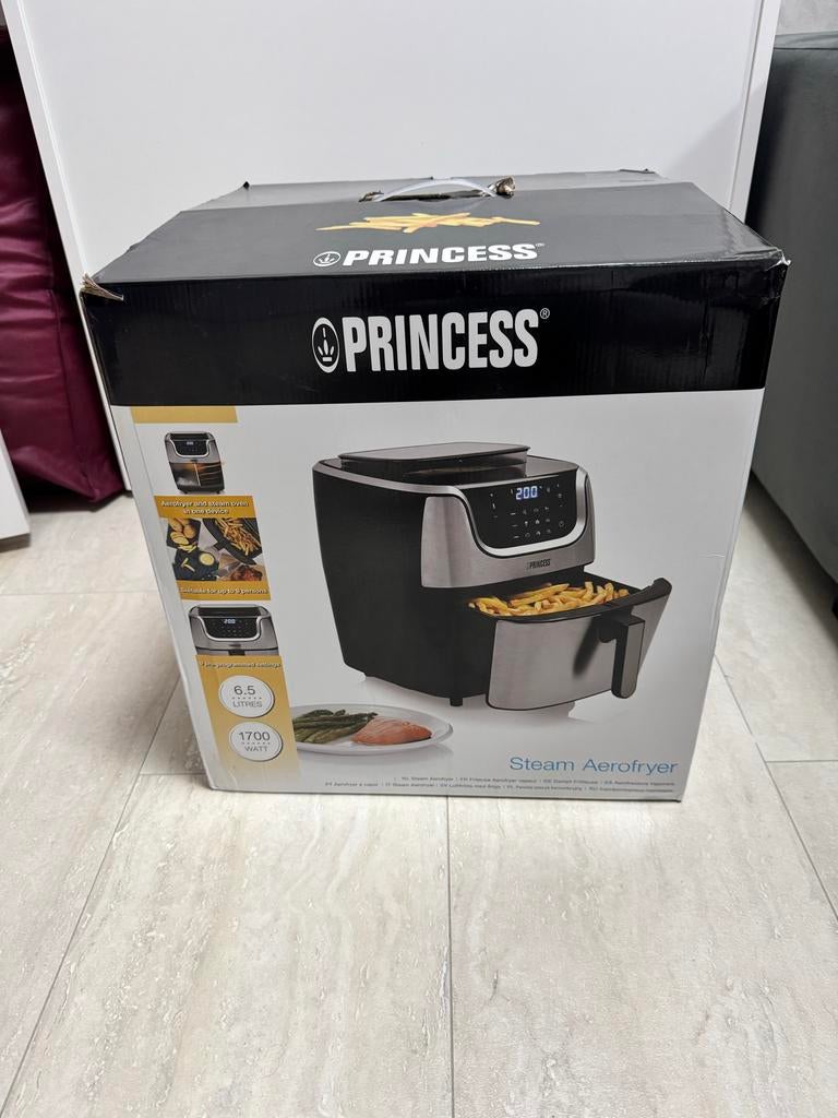 Princess 182080 Steam Aerofryer - in doos!, Witgoed en Apparatuur, Airfryers, Ophalen of Verzenden, Nieuw, Airfryer, 1000 t/m 1499 gram