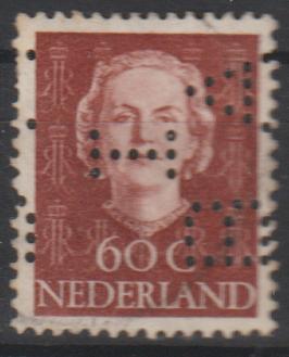 Perfin IBA in NVPH 532, Verzenden, Na 1940, Gestempeld