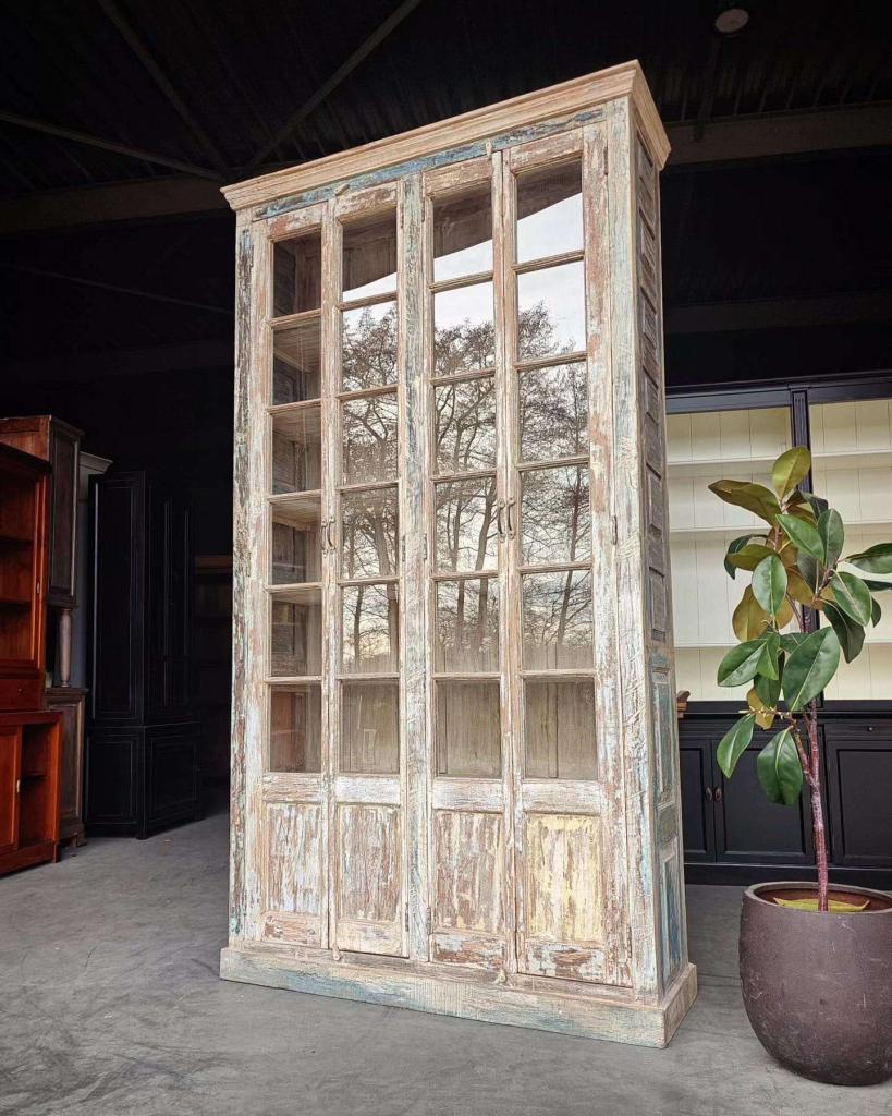 Waanzinnige Hoge vitrinekast | Franse kloosterkast #2611