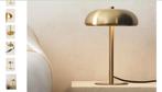 2x ZARA HOME Small Monochrome tafellamp – goud – setprijs, Ophalen, Zo goed als nieuw, Metaal, Minder dan 50 cm