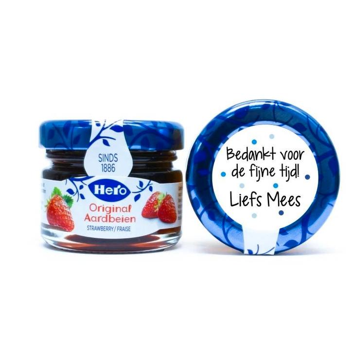 Bedankje voor collega - jam- nutella - pindakaas, Diversen, Levensmiddelen, Ophalen of Verzenden