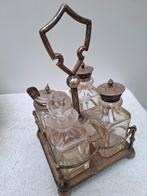 Verzilverd Olie- Peper- Zoutstel, Ophalen of Verzenden