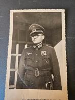 100%wo2orig postkaart foto duitse soldaat pet  abz/medaille, Verzamelen, Militaria | Tweede Wereldoorlog, Ophalen of Verzenden