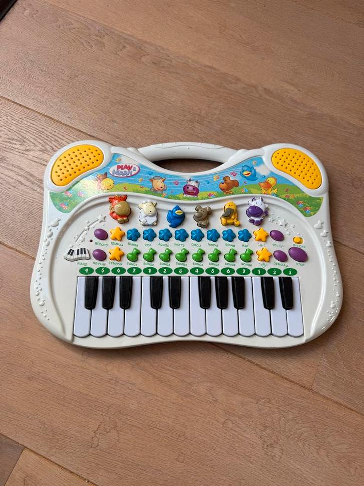 Baby Piano / Keyboard met Dierengeluiden, Kinderen en Baby's, Speelgoed | Babyspeelgoed, Gebruikt, Met geluid, Ophalen