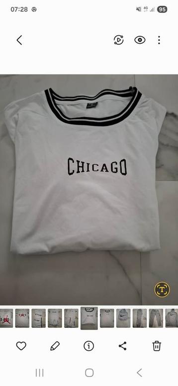 Wit Chicago T-shirt beschikbaar voor biedingen