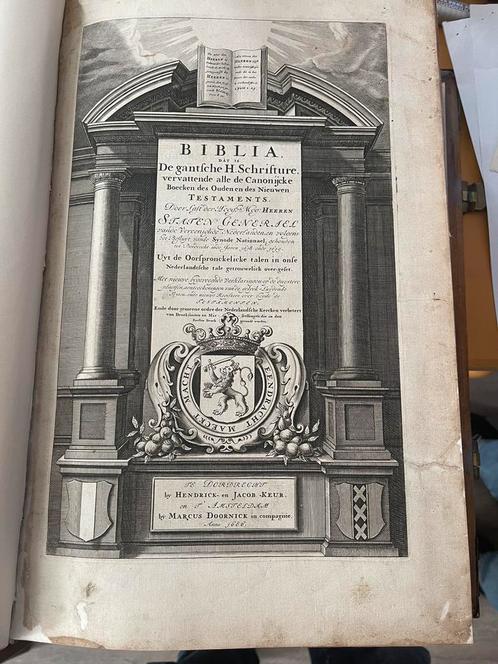 Statenbijbel uit 1686, zogenaamde Keurbijbel, Antiek en Kunst, Antiek | Boeken en Bijbels, Ophalen of Verzenden