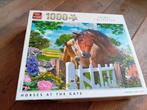 King Puzzel - Horses at the Gate - 1000 stukjes, Ophalen of Verzenden, 500 t/m 1500 stukjes, Zo goed als nieuw, Legpuzzel