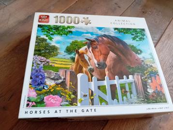 King Puzzel - Horses at the Gate - 1000 stukjes beschikbaar voor biedingen