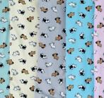 Franse Bulldog deken met ribstof lichtgeel en roze, Dieren en Toebehoren, Nieuw, Ophalen of Verzenden