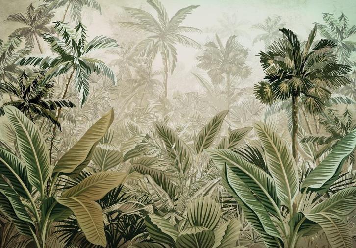 Botanisch behang Jungle | Op maat mogelijk | Muurdeco4kids, Huis en Inrichting, Stoffering | Behang, minder dan 10 m², Verzenden